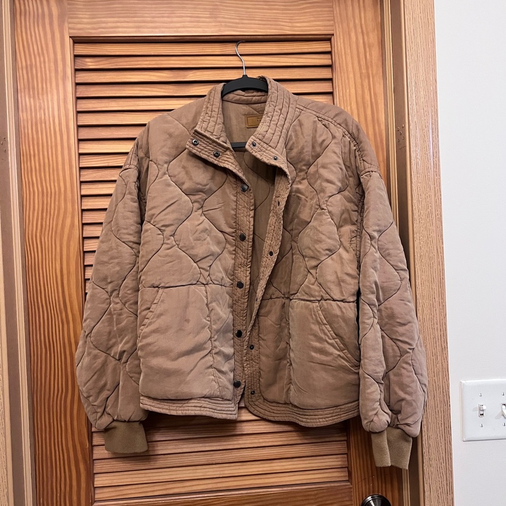 Blank NYC Tan Quilted Puffer Jacket